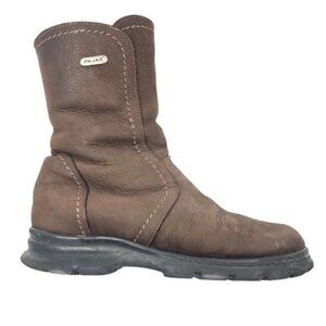 Vintage Pajar Brown Suede Shearling Lined Zip Boots